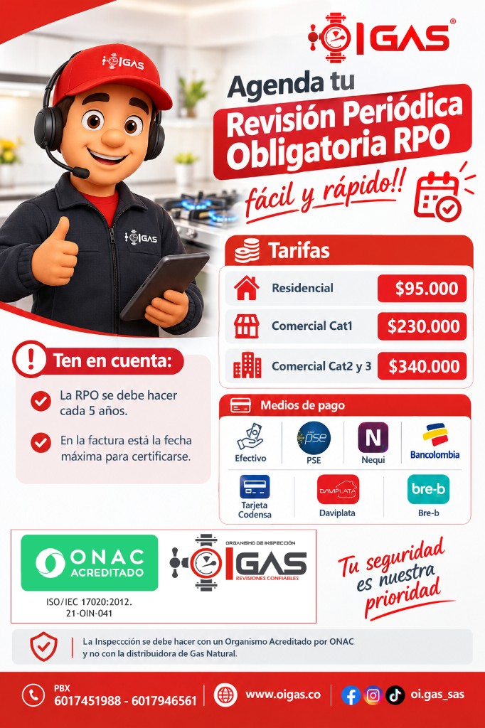 OI GAS — Agenda fácil y rápido tu RPO